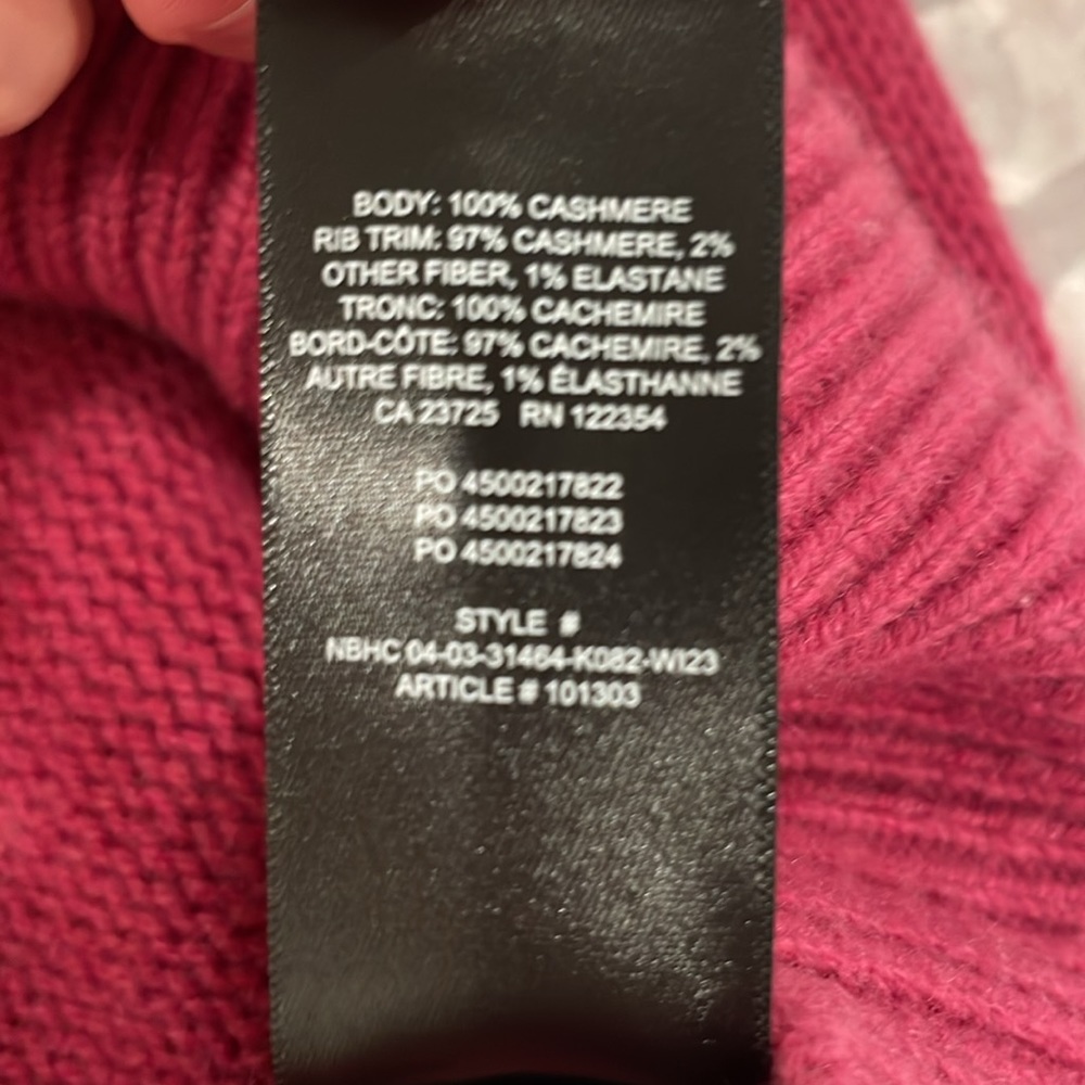 Aritzia Wilfred Luxe Cashmere Maria Sweater pink - Picture 4 of 4